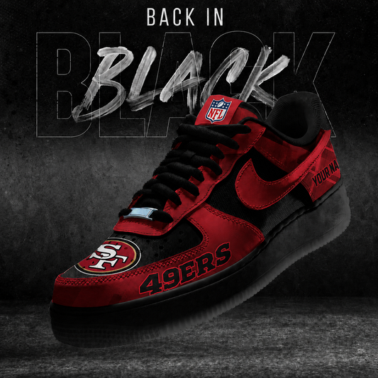 SF49 x NFL Back In Black V2 AF1 Sneakers  270626