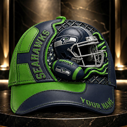 SS _NFL Legacy 3D Premium Leather Cap – Personalized Edition
