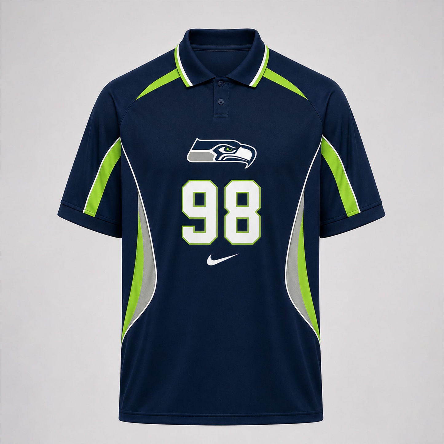 SS Premium NFL Custom Number Sports Style Polo Shirt