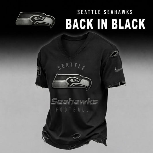 SS x NFL Back In Black V-neck Shirt 290626