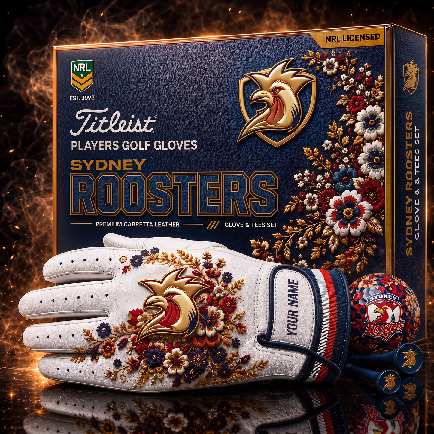 SYD X NRL LUXURY PLAYERS GOLF GLOVE GIFT SET  V2