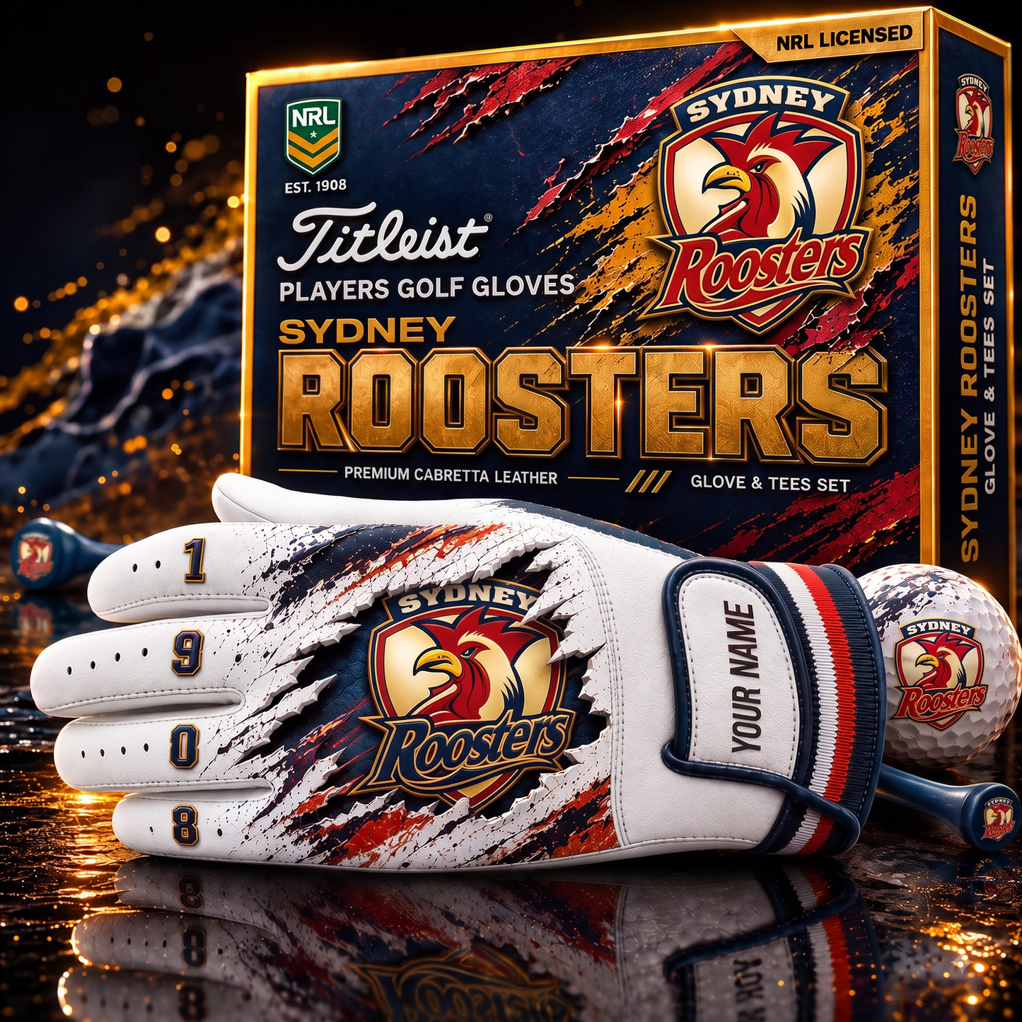 SYD X PREMIUM NRL PLAYERS GOLF GLOVE GIFT SET