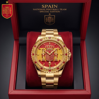 Spain National Football Team 2026 World Cup Champions Stainless Steel Watch