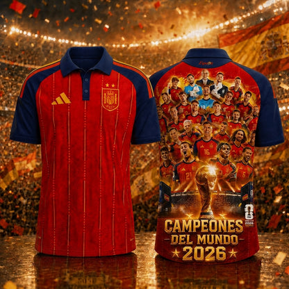 Spain National Football Team 2026 World Cup Champions V11 Shirt