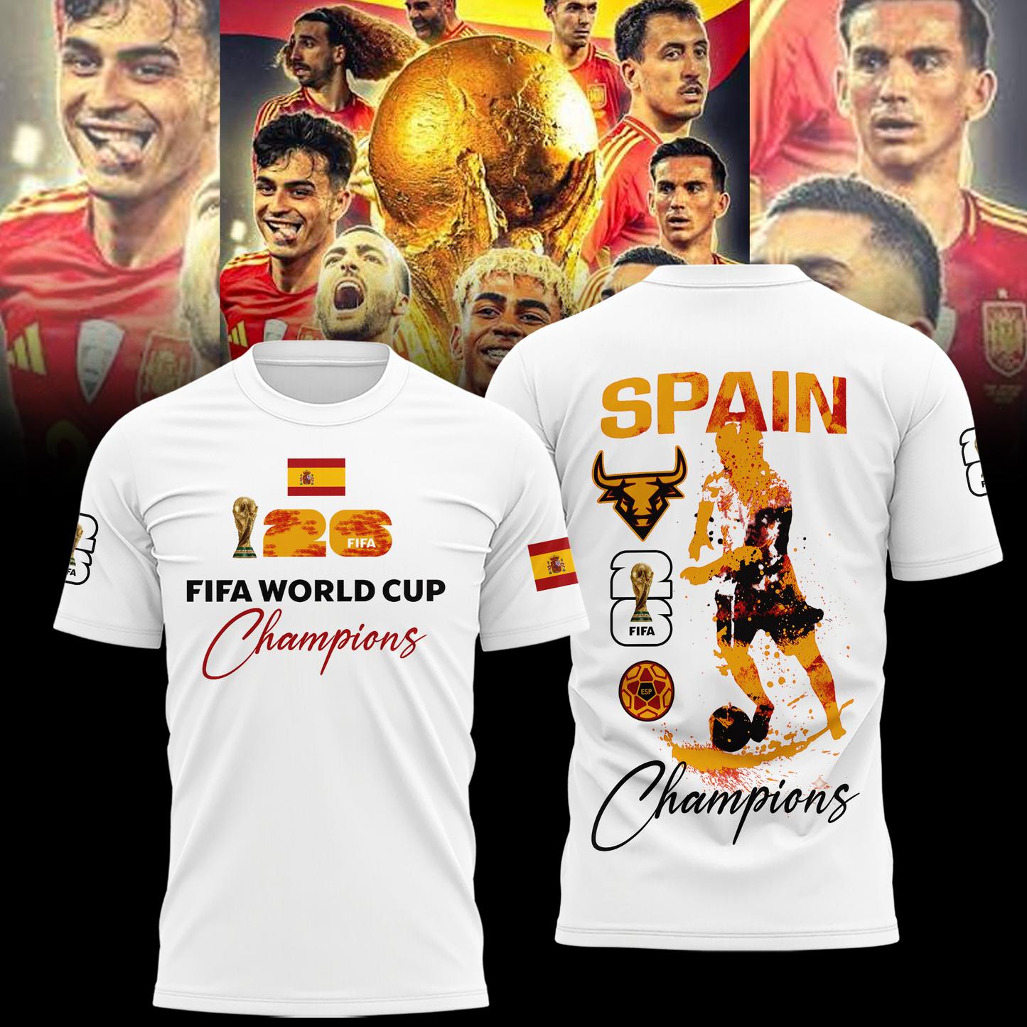 Spain National Football Team 2026 World Cup Champions V5 Shirt