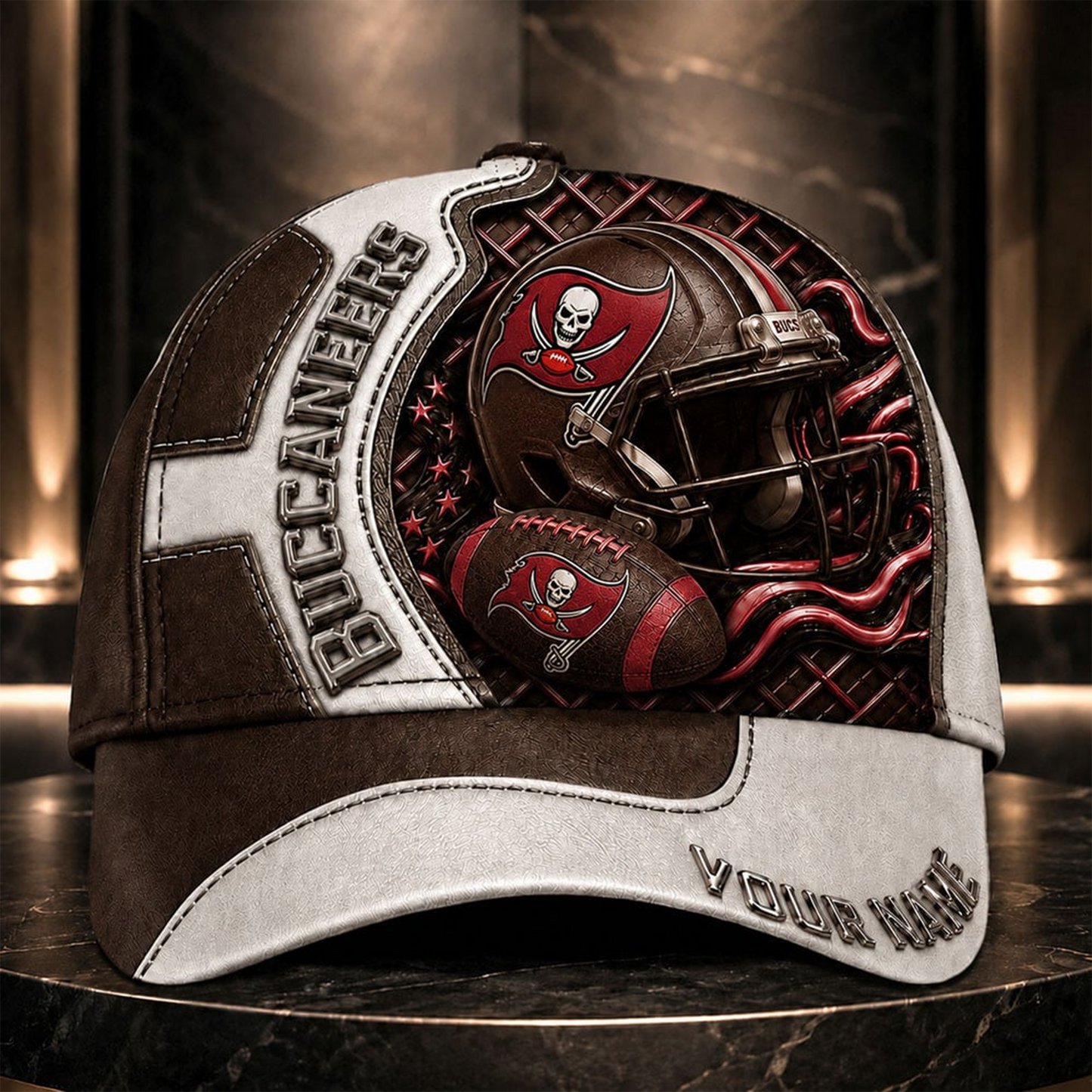 TBB _NFL Legacy 3D Premium Leather Cap – Personalized Edition