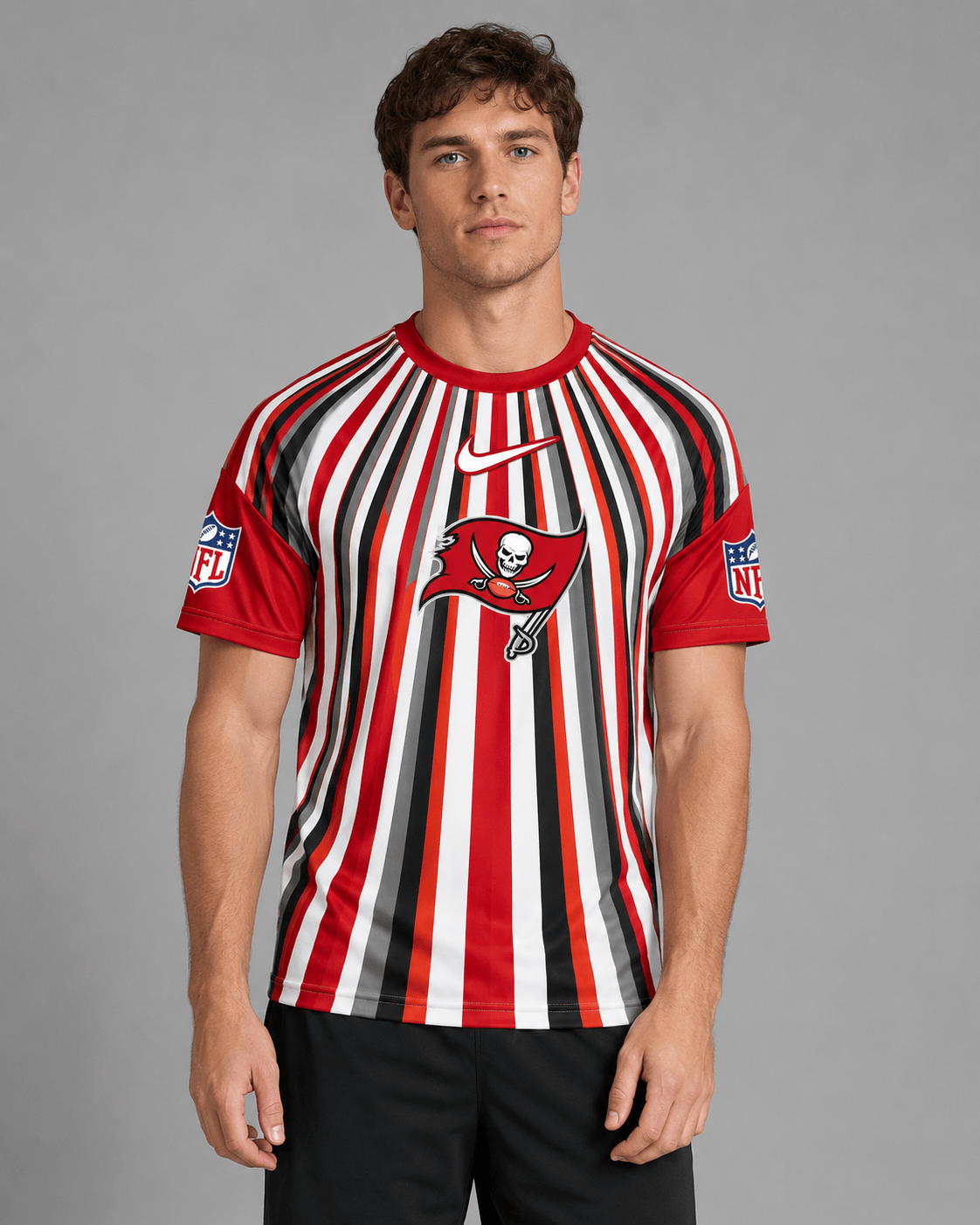 TBB Premium NFL Men’s Athletic Vertical Stripe T-Shirt
