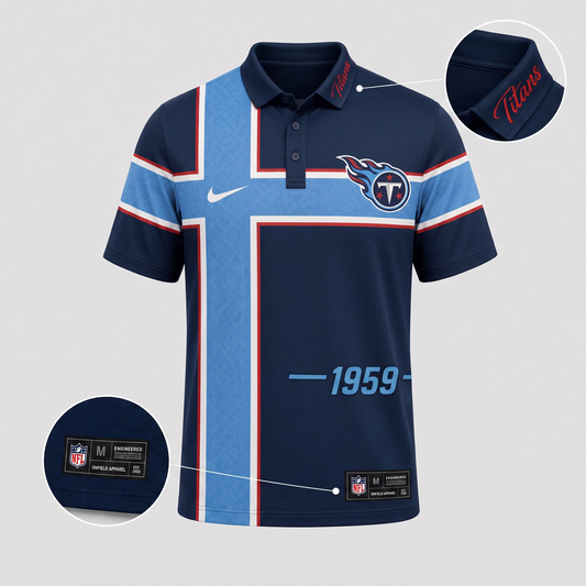 TEN X Premium NFL Men’s Sporty Cross Stripe Polo Shirt