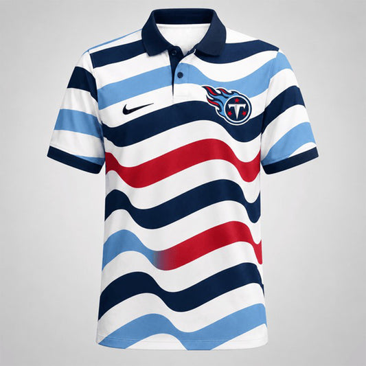 TT Premium NFL Custom Striped Athletic Polo Shirt