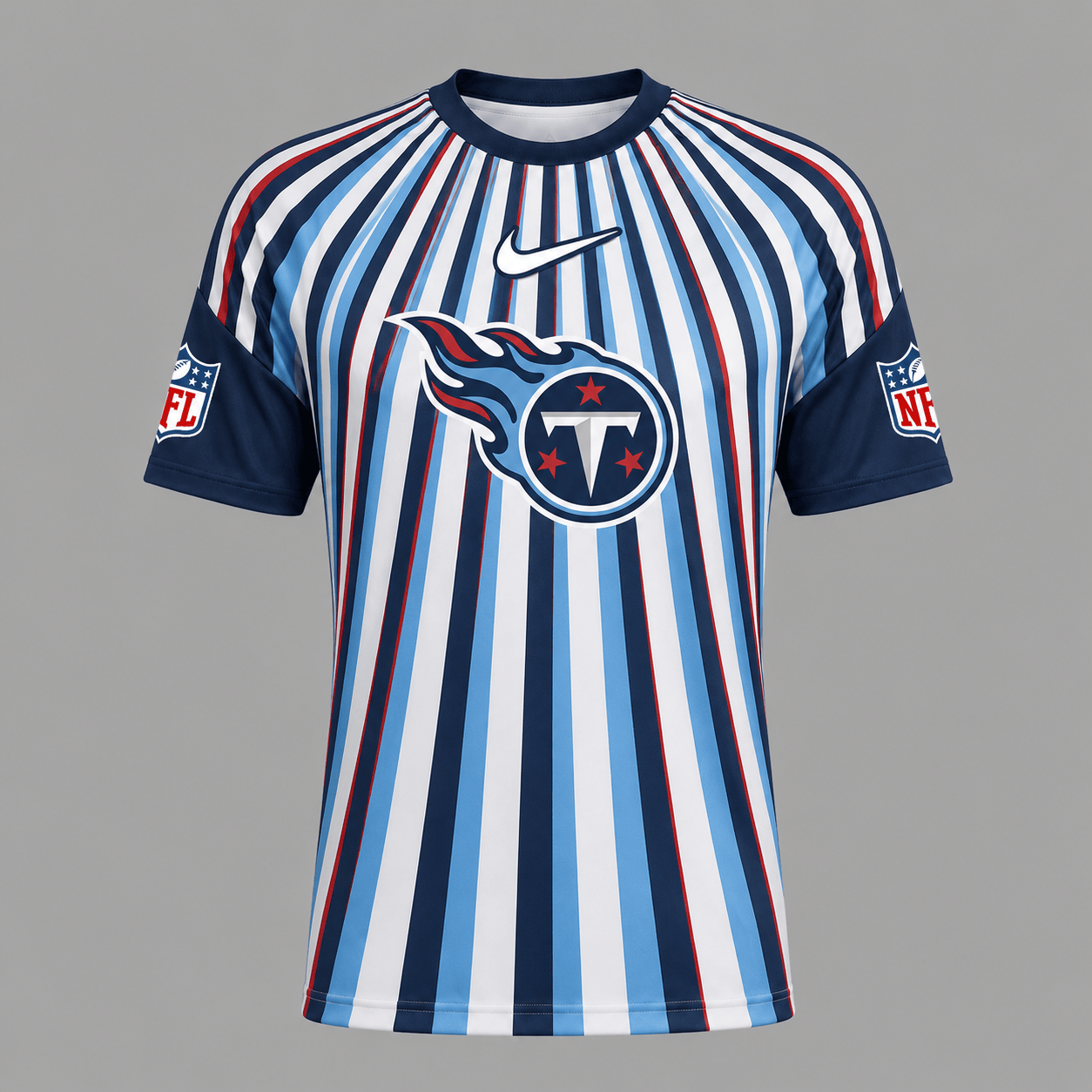 TT Premium NFL Men’s Athletic Vertical Stripe T-Shirt