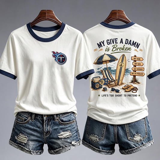 TT x NFL My Give A Damn Is Broken Shirt