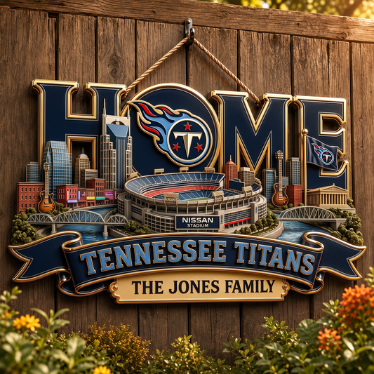 TT x NFL Team Home Metal Sign Custom Any Name Gifts For Home Decor