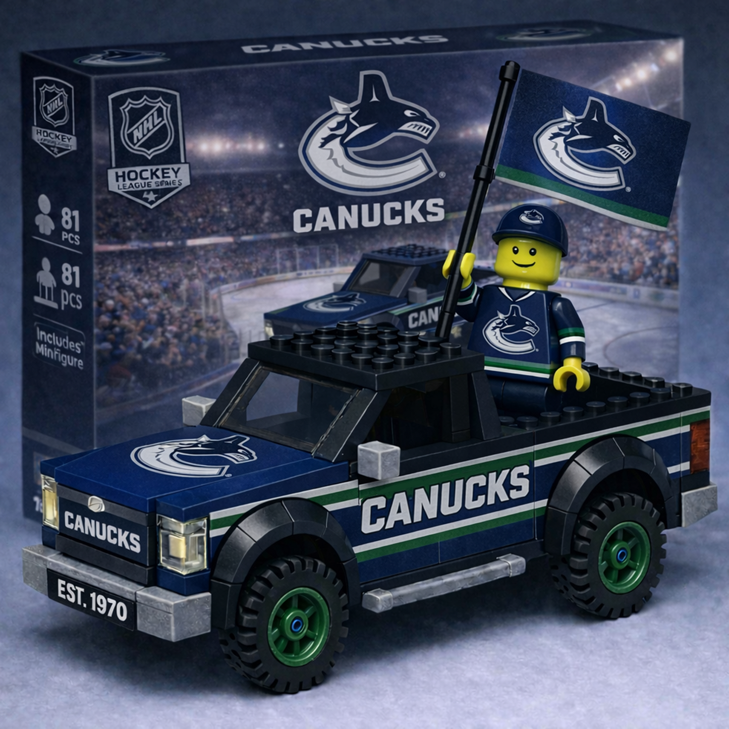 VAN x NHL Building Blocks Truck Toy Set V1 DatND DVT
