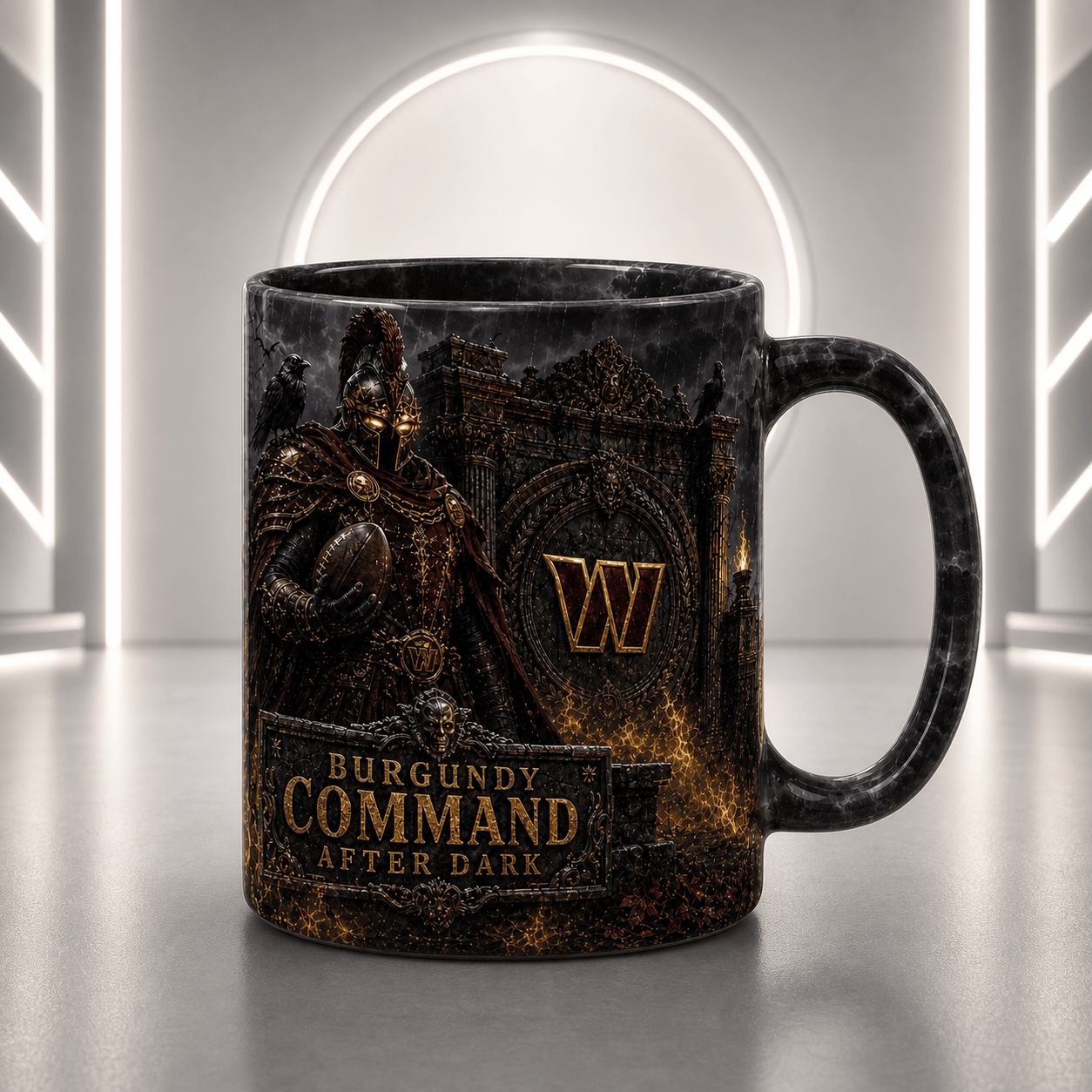 WC Halloween Football Mug – The Frozen Cornfield Spooky Fan Gift DDT