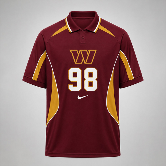 WC Premium NFL Custom Number Sports Style Polo Shirt