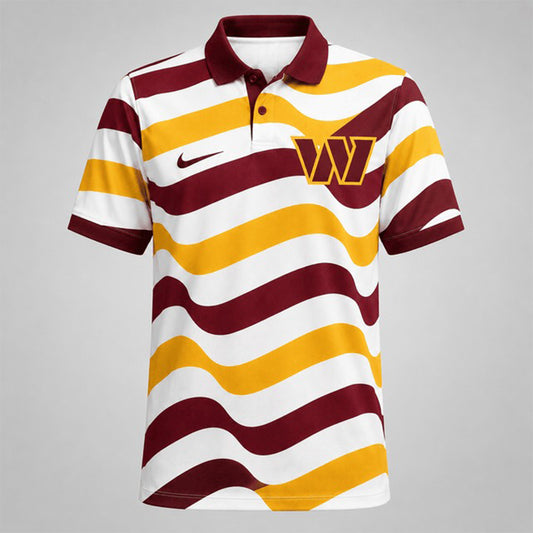 WC Premium NFL Custom Striped Athletic Polo Shirt