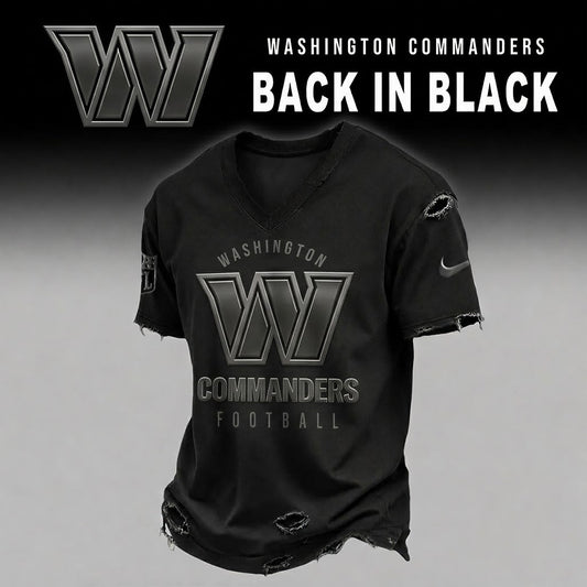 WC x NFL Back In Black V-neck Shirt 290626