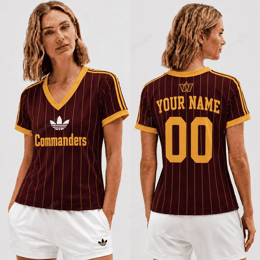 WC x NFL Premium Women V-neck Shirt Personalized Gift For Fan