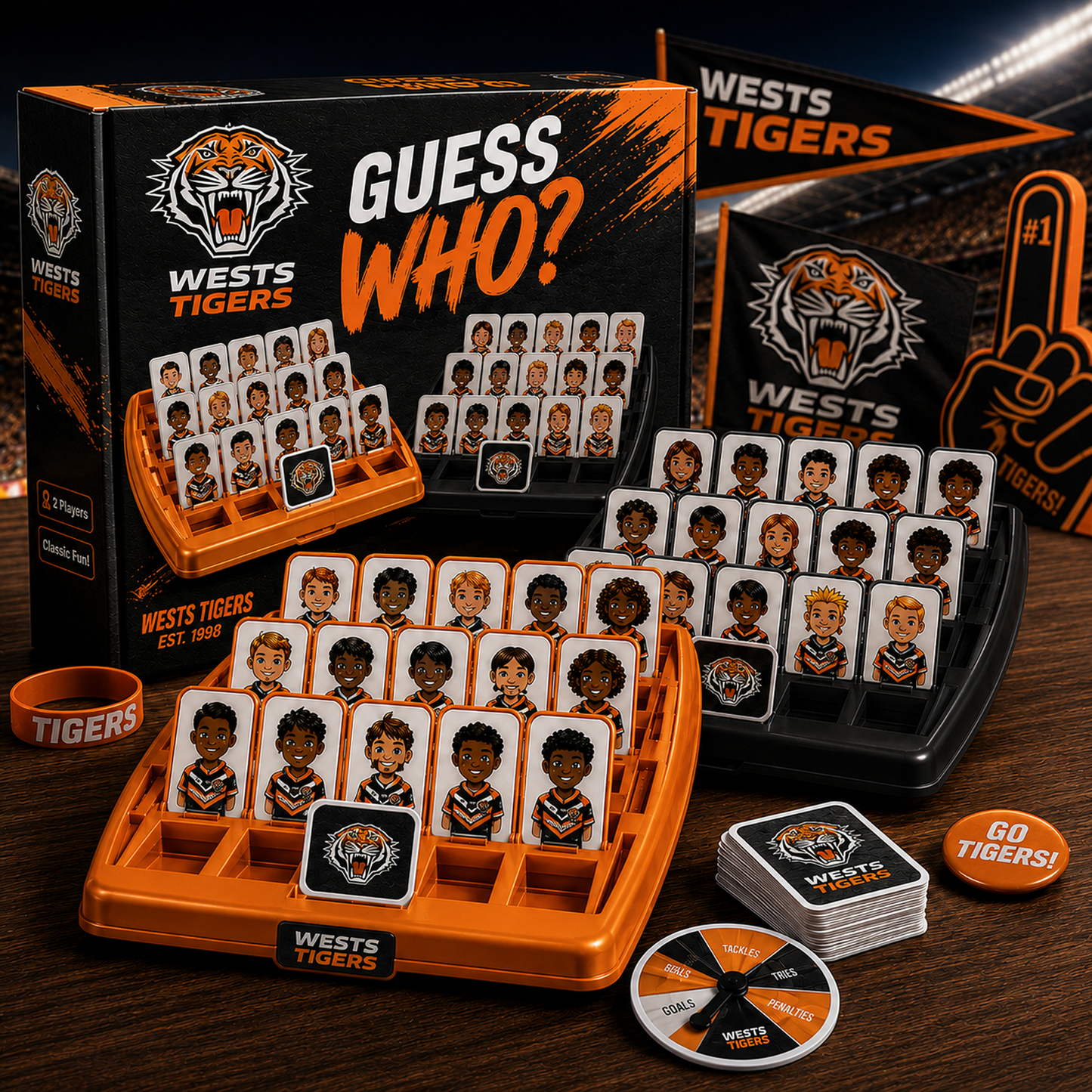 WST X NRL ELITE FAN GUESS WHO BOARD GAME – COLLECTOR EDITION