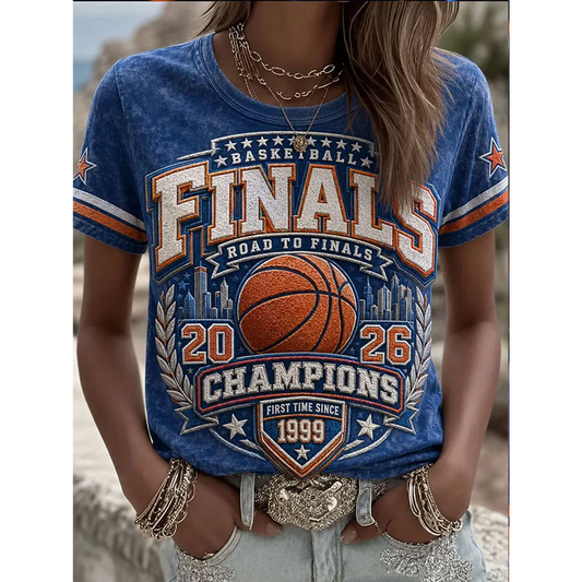 Women's NYK x NBA Basketball Printed Casual T-shirt DATND TANTD 020626