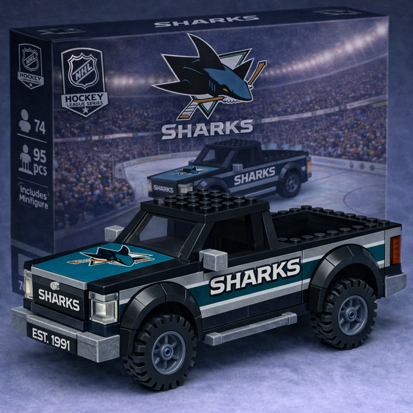 SJS x NHL Building Blocks Truck Toy Set V2 DatND DVT