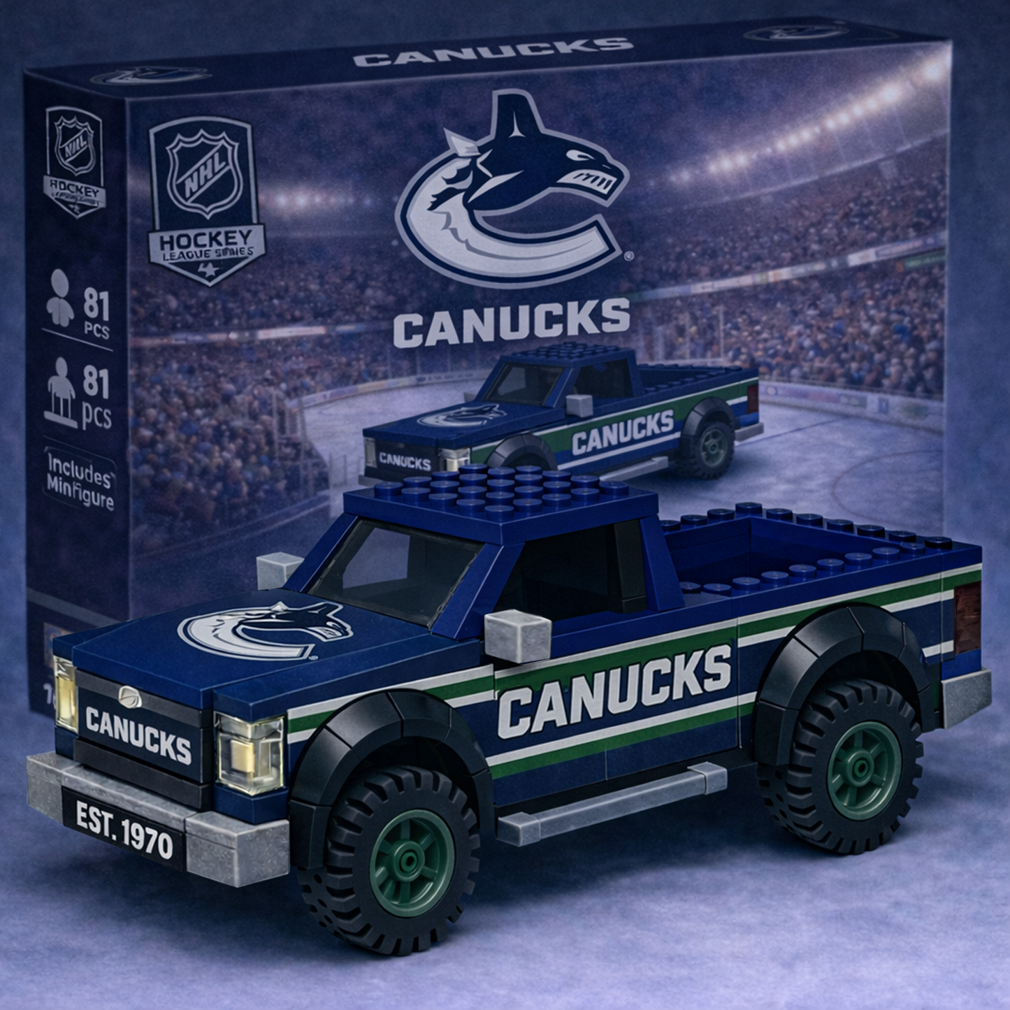 VAN x NHL Building Blocks Truck Toy Set V2 DatND DVT